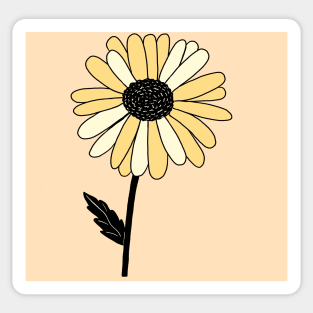 Yellow Daisy Flower Sticker